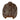 Brown leather A-2 jacket with zip front, stand collar, and ribbed cuffs