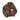 Brown leather A-2 jacket, open front with two chest pockets and ribbed cuffs