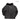 Black hooded bomber jacket, back view, with faux-fur collar and front zipper seam.