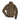 Brown leather A-2 bomber jacket back view with ribbed hem and cuffs, stand collar.