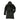 Black shearling leather trench coat, back view with centered seam and long sleeves