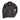 Black leather jean-style jacket with snap buttons, stand collar, and chest pockets