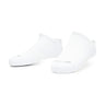 White no-show socks with subtle logo marks
