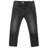 Black jeans pants with straight leg and dark wash finish