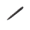 Tactical defender pen with textured barrel and gun metal striking tip