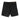 Black utility shorts with belt loops, button waistband, and front zip pocket