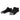 No-show socks in black with heather gray toe panel and small ankle graphic