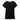 Womenâ€™s cotton T-shirt, short-sleeve, black crew neck, back view