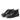 Black trekking shoes with lace-up front and chunky tread sole