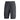 Black functional cargo shorts with elastic waistband and side flap pockets