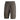 Welded grey functional cargo shorts with elastic waistband and side flap pockets
