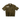 Olive drab utility overshirt with button front, two chest pockets, and graphic patches.