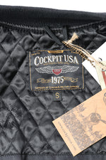 Cockpit USA Top Gun Stealth Varsity Leather Jacket