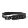 Black tactical battle belt with metal buckle and reinforced webbing