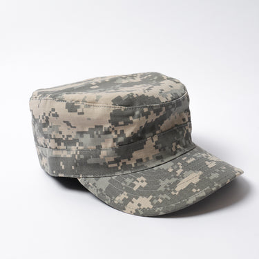 Helikon ACU ripstop cap in digital camo, front visor and side seam detail
