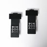 Obsidian black wall holster mount pair with perforated plate inserts