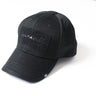 Black BB cap with front patch and adjustable strap at back