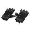 Black anti-cut tactical gloves with reinforced knuckles and cushioned palm padding