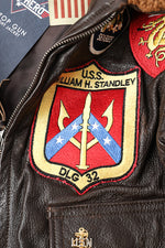 Cockpit USA Movie Hero Top Gun Navy G-1 Leather Jacket