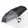 Noah umbrella, black canopy with Pentagon logo, side view with strap handle