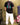 Black T-shirt with large rainbow graphic letter A on the back