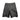 Black polycotton ripstop shorts with buttoned waistband and cargo pockets