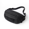 Helikon Bandicoot waist pack in black fabric, front zip pocket, adjustable belt strap