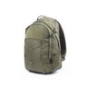 Olive EDC nylon backpack with padded back panel and front organizer pockets