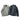 Escape jacket in light gray with gold zipper and stand collar, front view