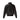 Dark leather A-2 pilot jacket back view with ribbed waistband and stand collar