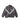Dark grey army jacket with white chevron stripe and zip front