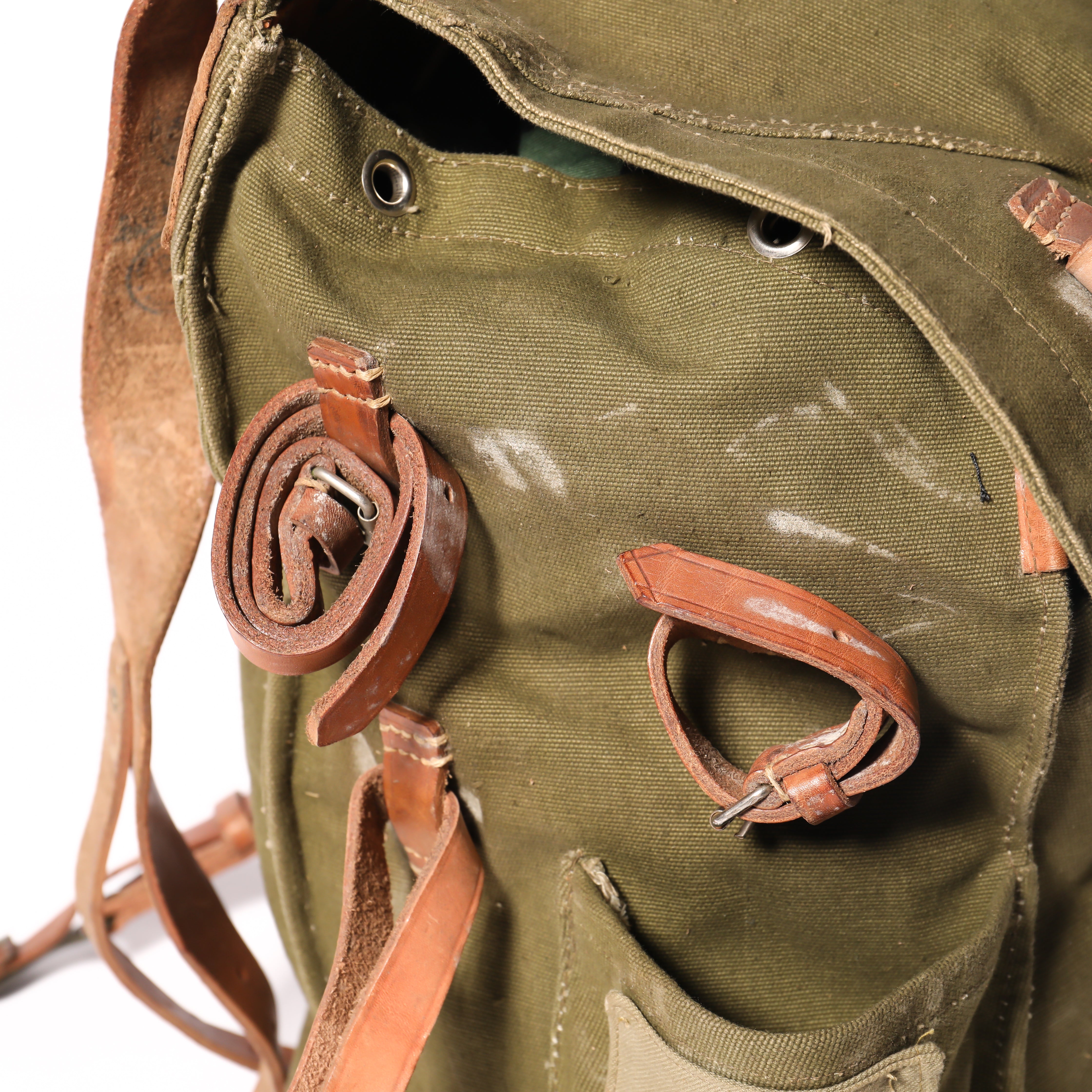 Romanian Rucksack Like New Romanian Army Leather Canvas Infantry Rucksack – Hong Kong MG ...