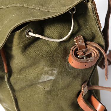 Like New Romanian Army Leather Canvas Infantry Rucksack