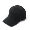 Black BB cap with curved brim and small shield logo on front