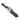 Folded tactical collapsible umbrella with dark gray fabric sleeve, black handle and strap