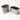 Shiny stainless steel canteen cups (pair) with foldable wire handle, 700 ml