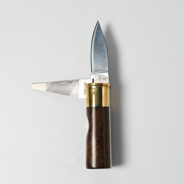 Caliber Gourmet 1041 Bullet Folder Knife with Brown Wood Handle