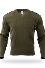 Like New Italian Army V-Neck Wool Pullover