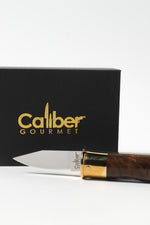 Caliber Gourmet 1041 Bullet Folder Knife with Brown Wood Handle