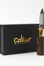 Caliber Gourmet 1041 Bullet Folder Knife with Brown Wood Handle