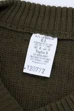 Like New Italian Army V-Neck Wool Pullover