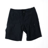 Dark navy BDU cargo shorts with button waist and side cargo pockets