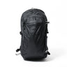 20L minor backpack in dark gray/black with front zip pocket and side straps
