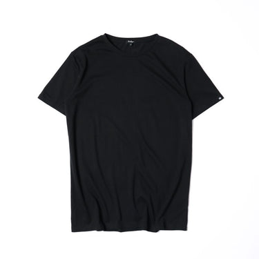 Ageron T-shirt in dark navy with short sleeves and crew neck, side logo detail.