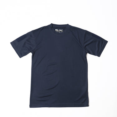 Quick-dry tactical T-shirt, dark blue front view