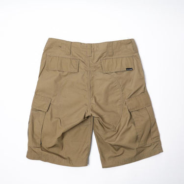 Coyote cargo shorts with back panel and cargo pockets
