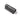 Black leather spotlight holder sleeve, stitched edge, open cylindrical end