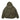 Olive green fleece jacket with zip front, hood, and two chest pockets