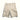 Khaki cotton ripstop cargo shorts with side pockets and belt loops