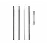 Aluminum cleaning rod set for guns, multiple rods with guide handle